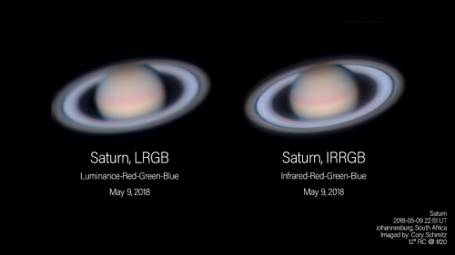 Comparing L-RGB versus IR-RGB at Saturn